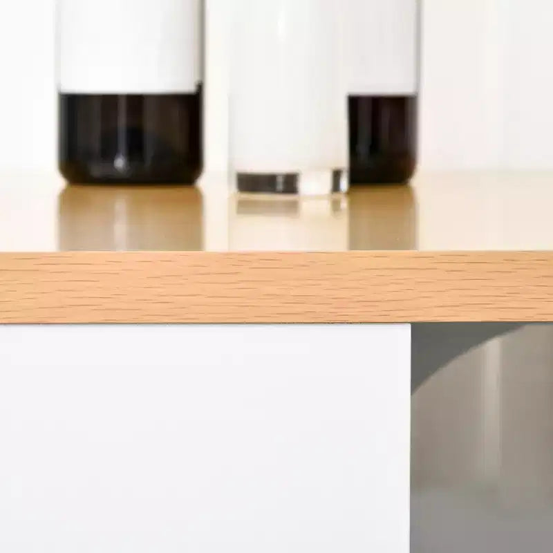 Table de bar avec étagère de rangement à 3 niveaux, Table haute