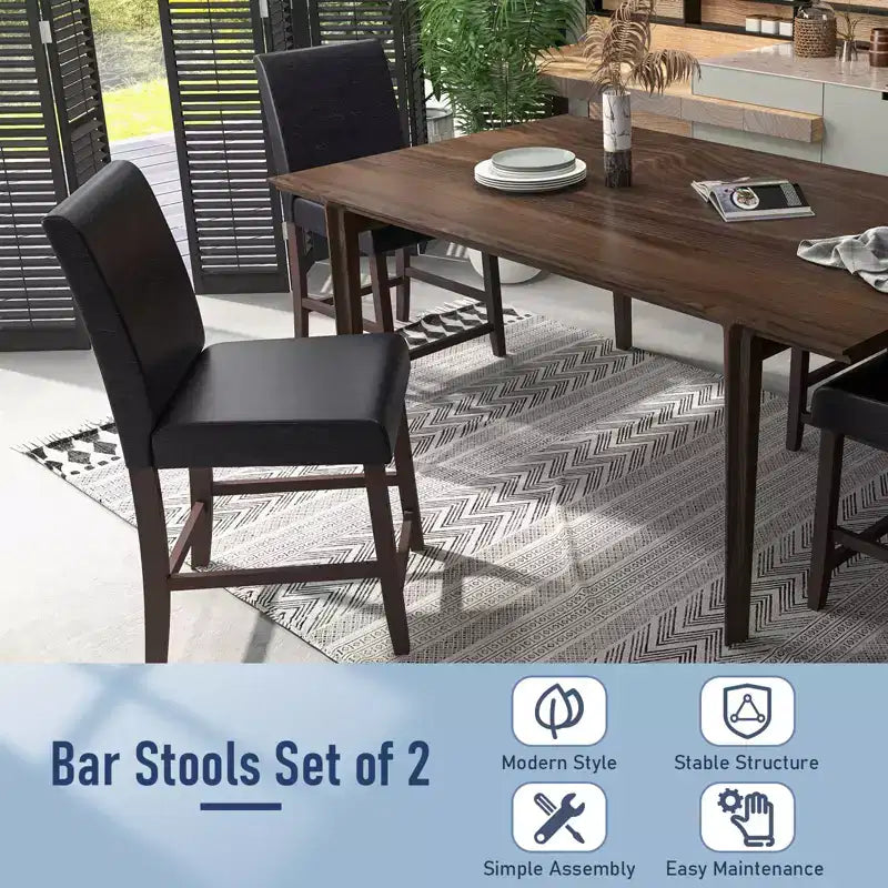 Tabourets de bar de 63,5 cm de hauteur pour comptoir