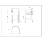 Tabouret de bar hauteur comptoir en bois de hêtre Ritz