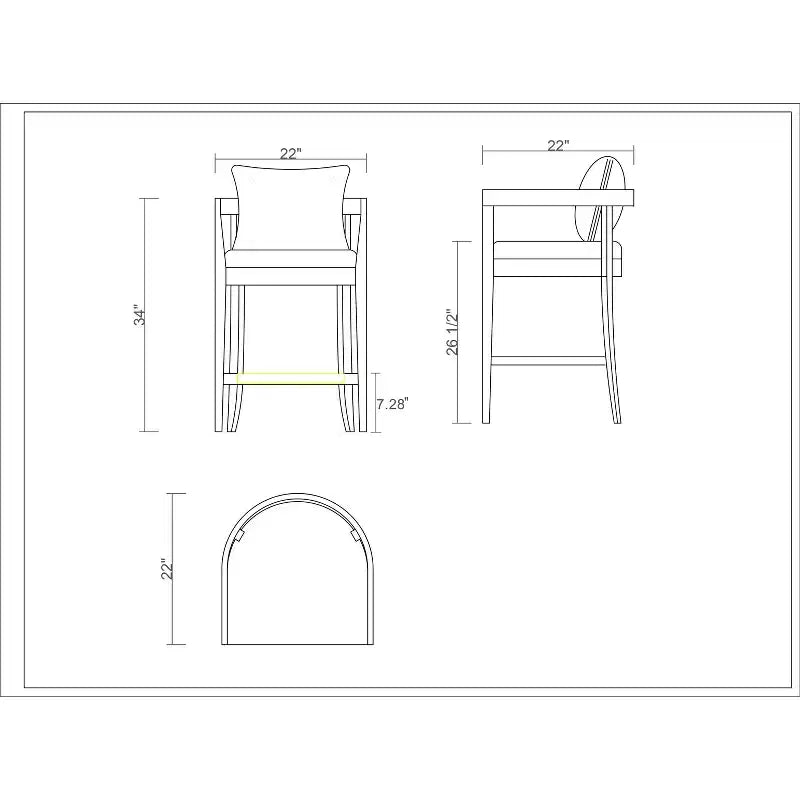 Tabouret de bar hauteur comptoir en bois de hêtre Ritz