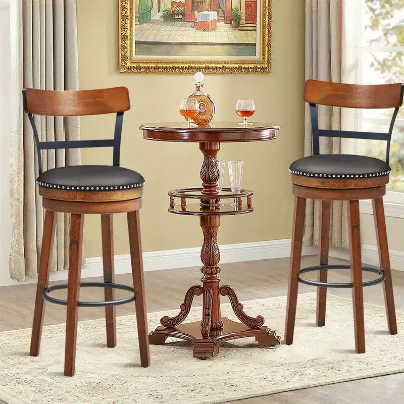 Chaise de bar pivotante de 77,5 cm pour salle à manger
