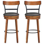 Chaise de bar pivotante de 77,5 cm pour salle à manger