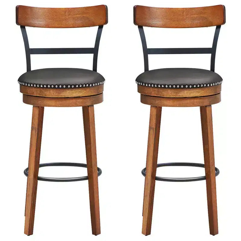 Chaise de bar pivotante de 77,5 cm pour salle à manger