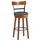 Chaise de bar pivotante de 77,5 cm pour salle à manger