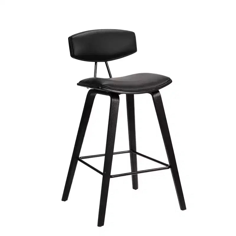 25.5 Fox Faux Leather Wood Counter Height Barstool - Armen Living