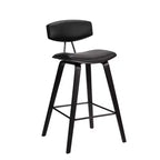 25.5 Fox Faux Leather Wood Counter Height Barstool - Armen Living