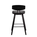 Tabouret de bar hauteur comptoir en bois et faux cuir de renard 25,5