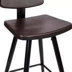 Tabourets de bar en similicuir Tabourets rembourrés contemporains