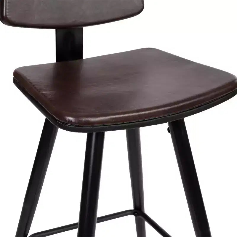 Tabourets de bar en similicuir Tabourets rembourrés contemporains