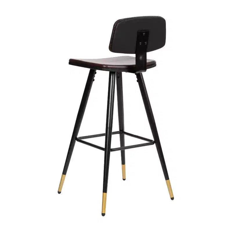 Tabourets de bar en similicuir Tabourets rembourrés contemporains