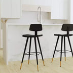 Tabourets de bar en similicuir Tabourets rembourrés contemporains