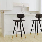 Tabourets de bar en similicuir Tabourets rembourrés contemporains