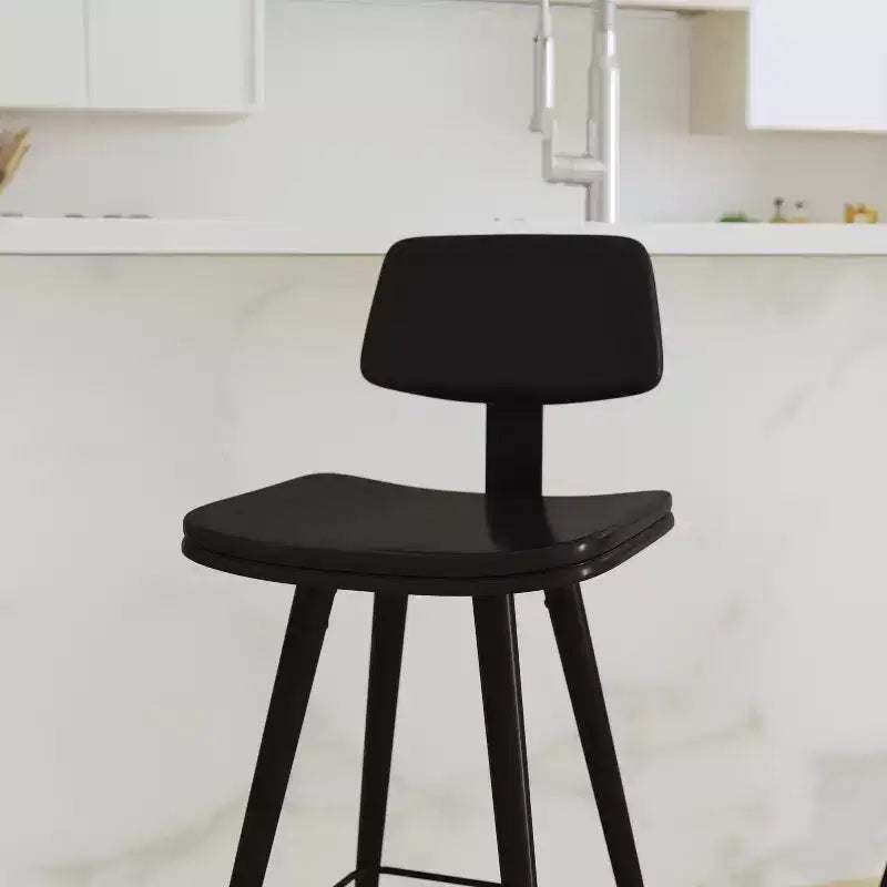 Tabourets de bar en similicuir Tabourets rembourrés contemporains