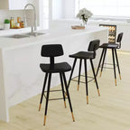 Tabourets de bar en similicuir Tabourets rembourrés contemporains