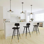 Tabourets de bar en similicuir Tabourets rembourrés contemporains