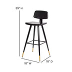 Tabourets de bar en similicuir Tabourets rembourrés contemporains