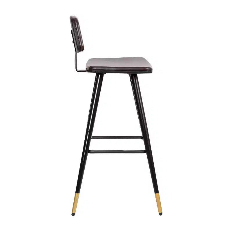 Tabourets de bar en similicuir Tabourets rembourrés contemporains