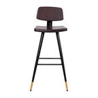 Tabourets de bar en similicuir Tabourets rembourrés contemporains