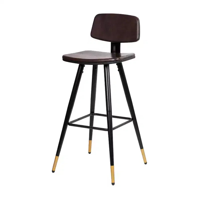 Tabourets de bar en similicuir Tabourets rembourrés contemporains