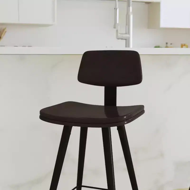 Tabourets de bar en similicuir Tabourets rembourrés contemporains