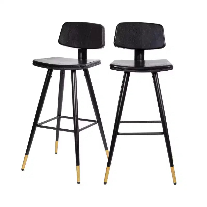 Tabourets de bar en similicuir Tabourets rembourrés contemporains