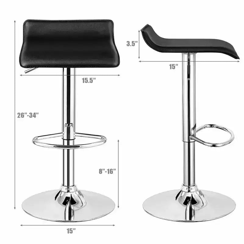 Tabouret de bar pivotant en cuir PU, chaises de comptoir de cuisine réglables