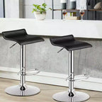 Tabouret de bar pivotant en cuir PU, chaises de comptoir de cuisine réglables