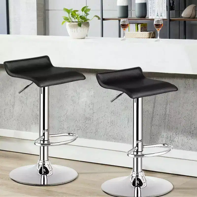 Tabouret de bar pivotant en cuir PU, chaises de comptoir de cuisine réglables