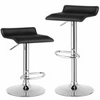 Tabouret de bar pivotant en cuir PU, chaises de comptoir de cuisine réglables