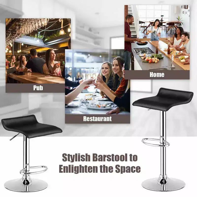 Tabouret de bar pivotant en cuir PU, chaises de comptoir de cuisine réglables