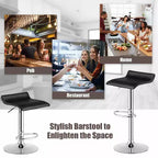 Tabouret de bar pivotant en cuir PU, chaises de comptoir de cuisine réglables