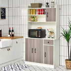 Bahut de cuisine 4 portes 180 cm avec rangement