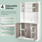 Bahut de cuisine 4 portes 180 cm avec rangement