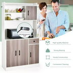 Bahut de cuisine 4 portes 180 cm avec rangement