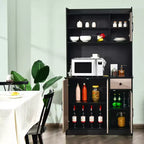 Bahut de cuisine 4 portes 180 cm avec rangement
