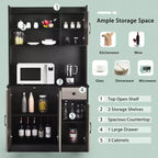 Bahut de cuisine 4 portes 180 cm avec rangement