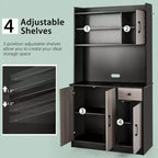 Bahut de cuisine 4 portes 180 cm avec rangement