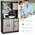 Bahut de cuisine 4 portes 180 cm avec rangement