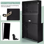 Bahut de cuisine 4 portes 180 cm avec rangement