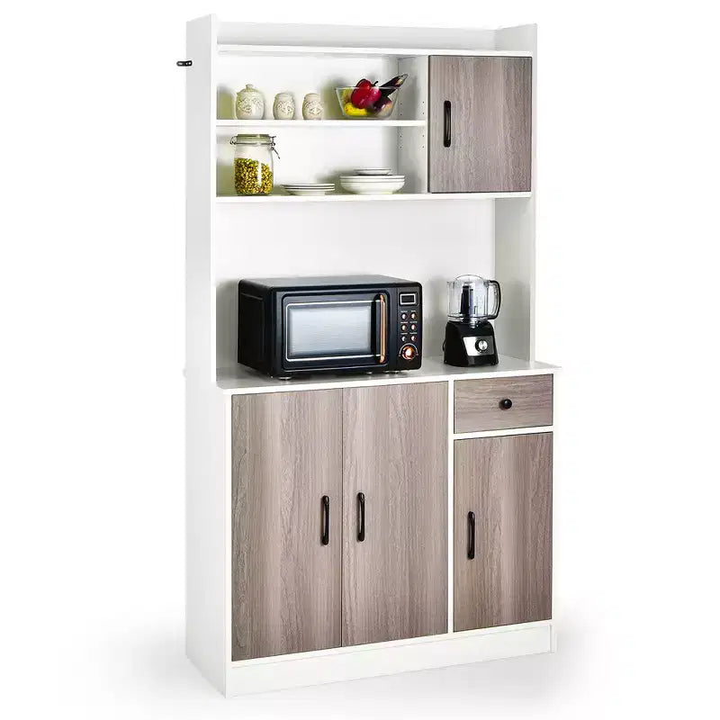 Bahut de cuisine 4 portes 180 cm avec rangement