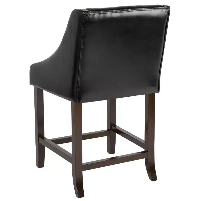 Tabouret de comptoir de 24 pouces avec garniture cloutée