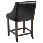 Tabouret de comptoir de 24 pouces avec garniture cloutée