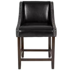 Tabouret de comptoir de 24 pouces avec garniture cloutée