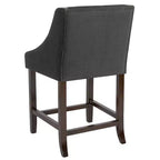 Tabouret de comptoir de 24 pouces avec garniture cloutée