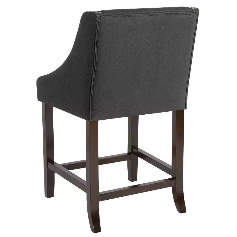 Tabouret de comptoir de 24 pouces avec garniture cloutée