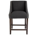 Tabouret de comptoir de 24 pouces avec garniture cloutée