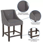Tabouret de comptoir de 24 pouces avec garniture cloutée