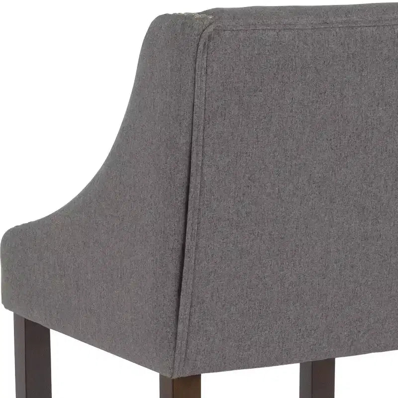 Tabouret de comptoir de 24 pouces avec garniture cloutée