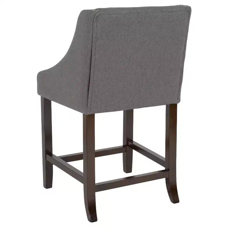 Tabouret de comptoir de 24 pouces avec garniture cloutée
