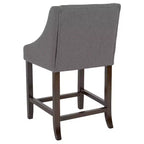 Tabouret de comptoir de 24 pouces avec garniture cloutée